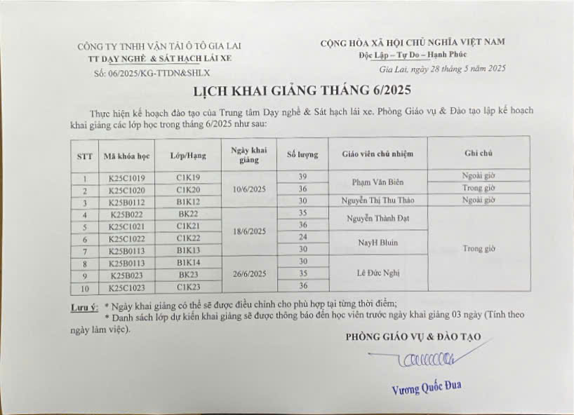 LICH KHAI GIANG THANG 6